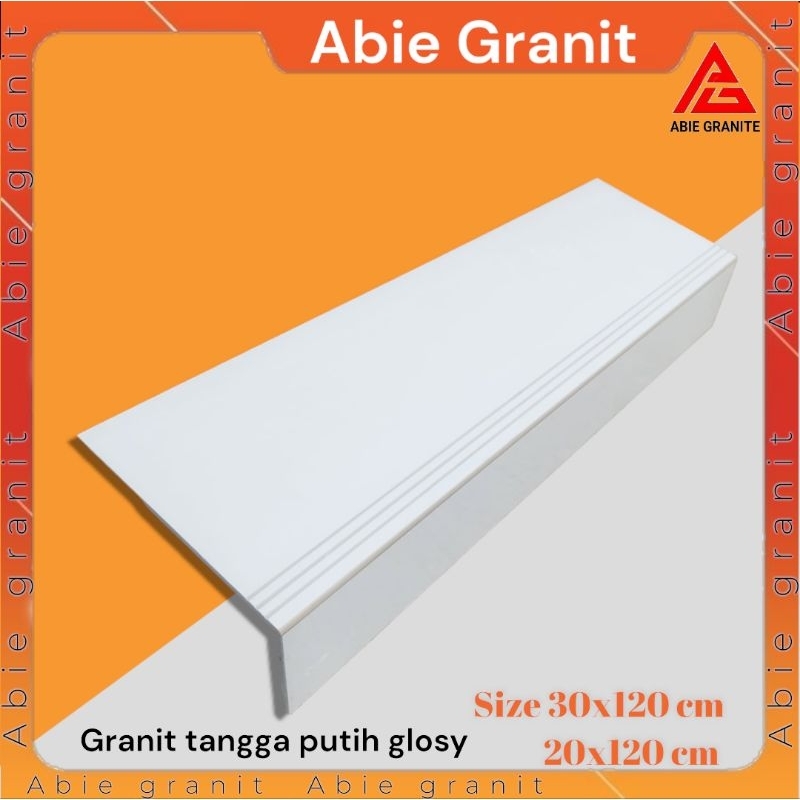 Granit tangga 30x120 dan 20x120 putih polos