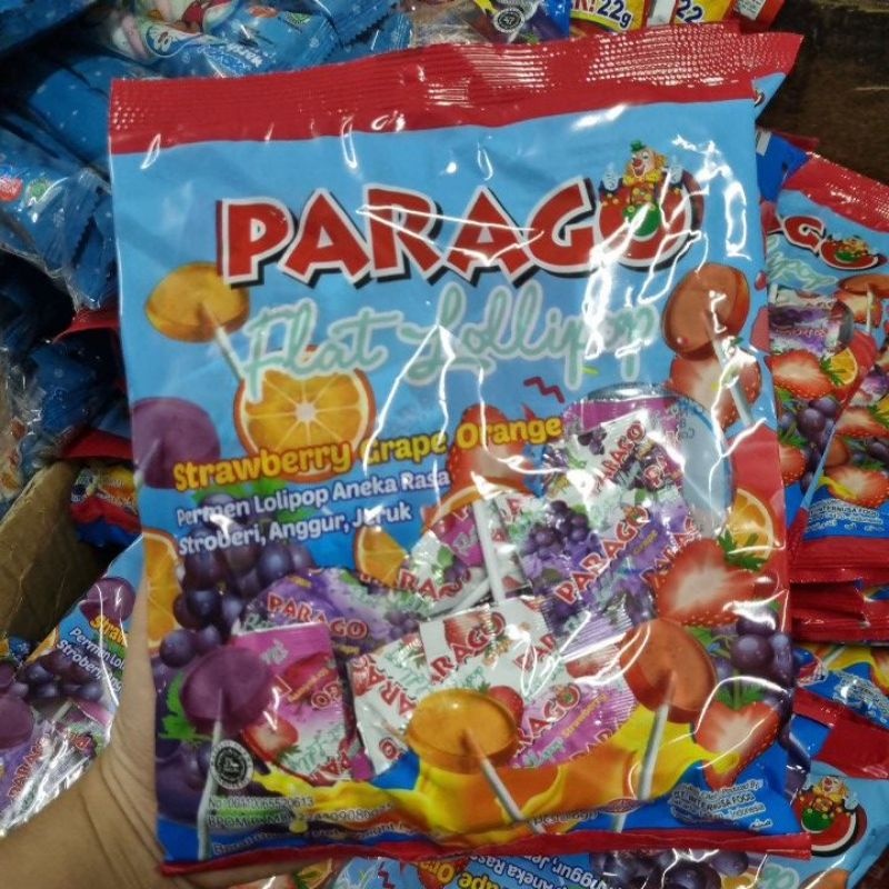 

permen PARAGO FLAT Lolipop isi 25 x 6 Gr Rasa Buah