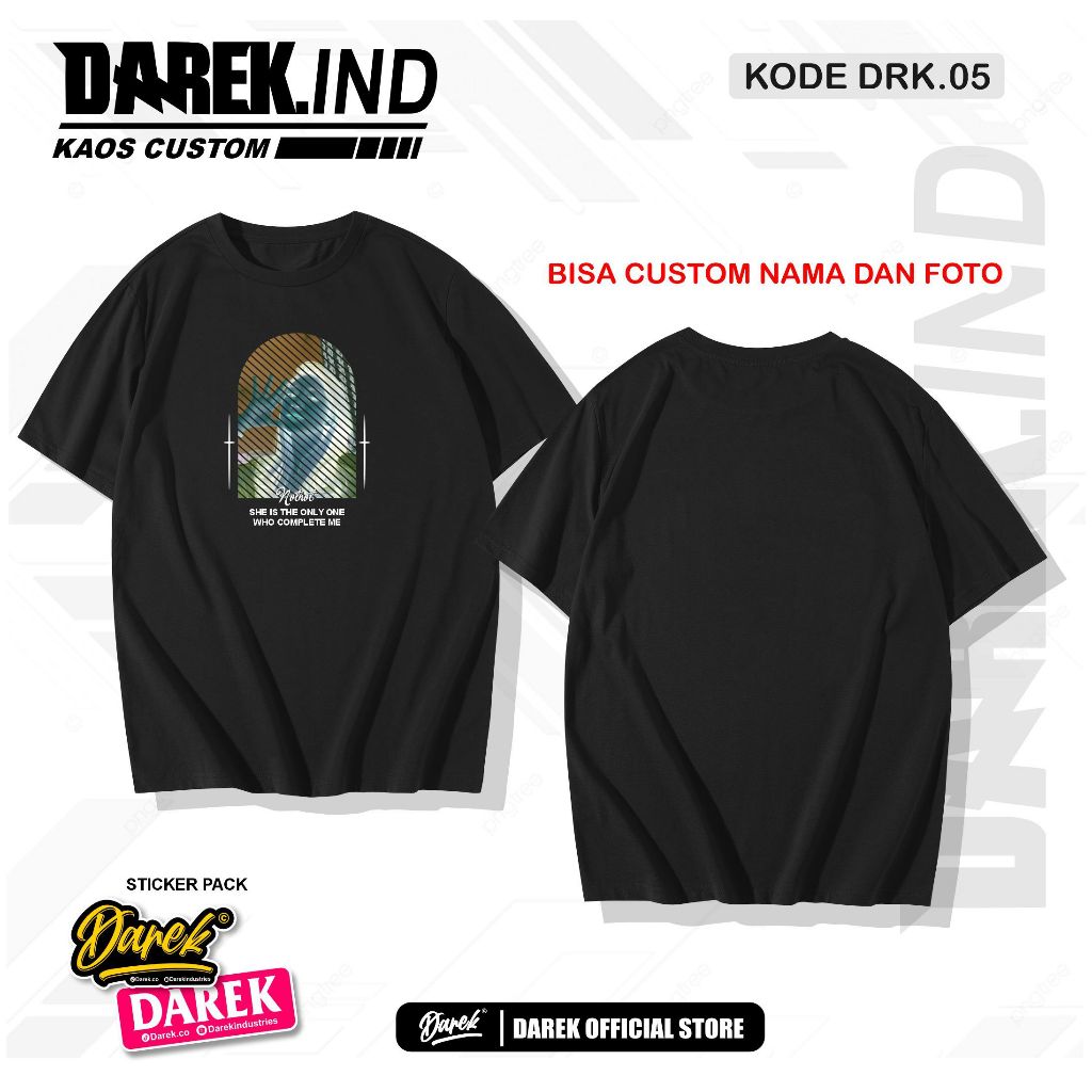 KAOS CUSTOM EFFECT NEGATIVE, KAOS SABLON SATUAN, T-SHIRT CUSTOM FOTO