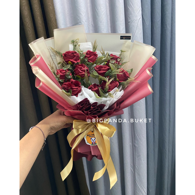 [CLARISSA BUKET MIX ] BUKET BUNGA MAWAR MERAH / BUKET ANNIVE / BUKET WISUDA / MAWAR MERAH