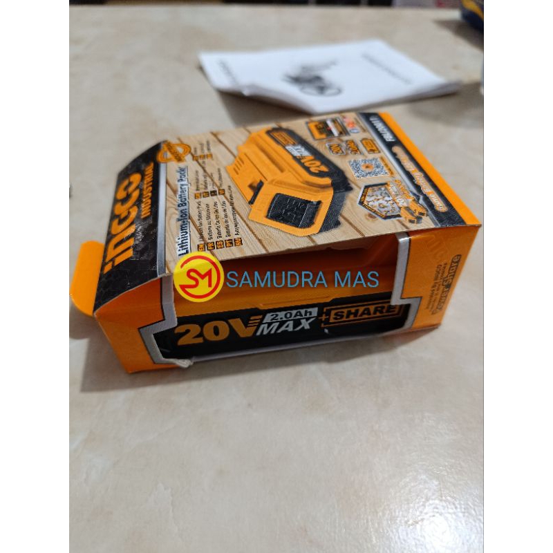 Baterai Ingco 20V Litium 2.0Ah Power Share