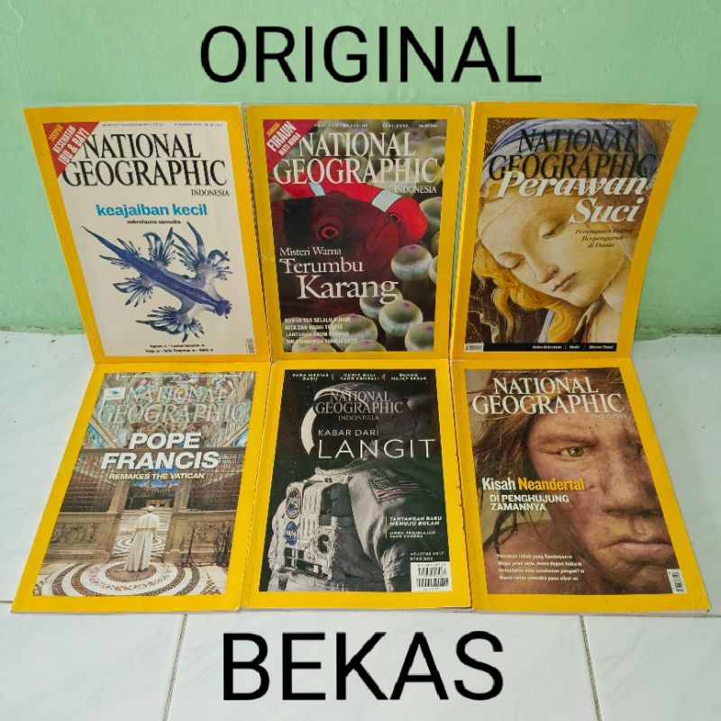 Buku Bacaan Majalah National Geographic Nasional Geografi Bahasa Indonesia dan Bahasa Inggris Natgeo