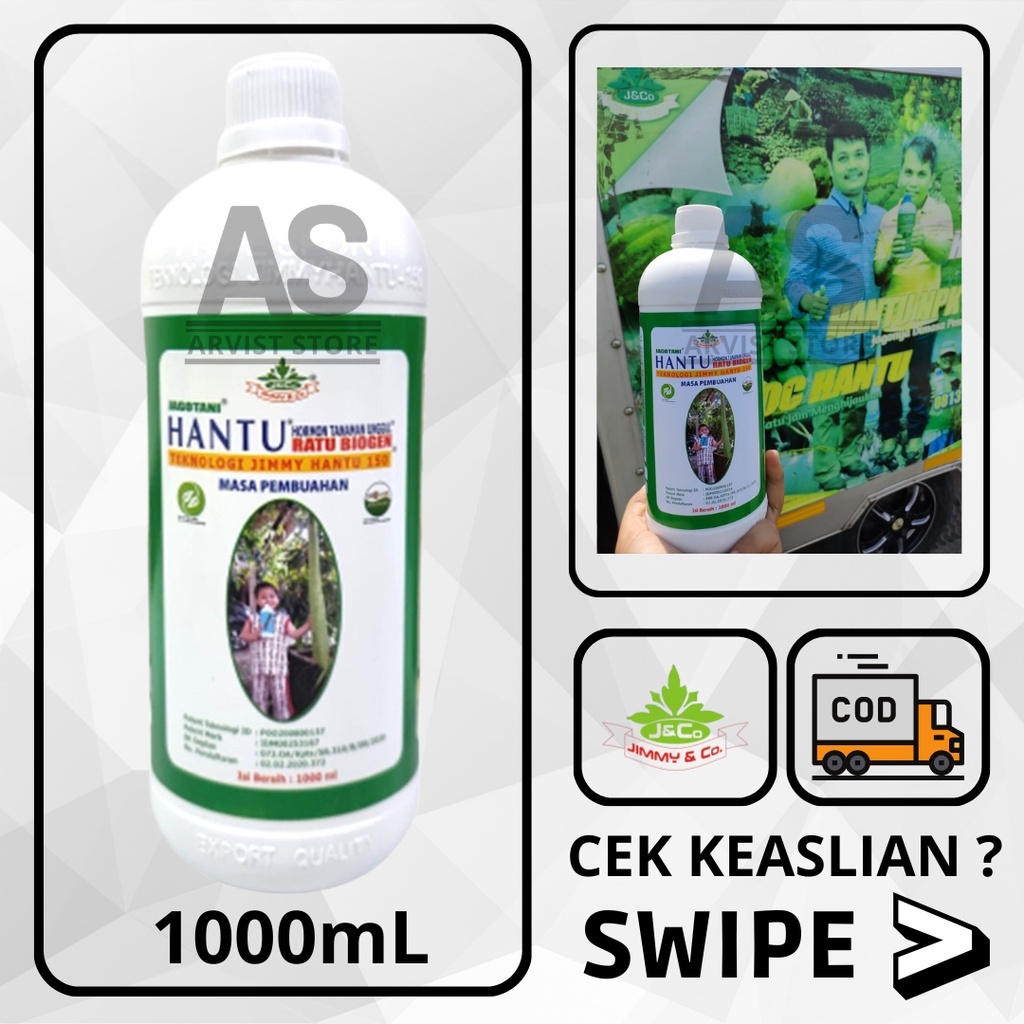 PUPUK HORMON JIMMY HANTU NPK JAGOTANI RATU BIOGEN TUTUP PUTIH MASA PEMBUAHAN 1000ML ORIGINAL