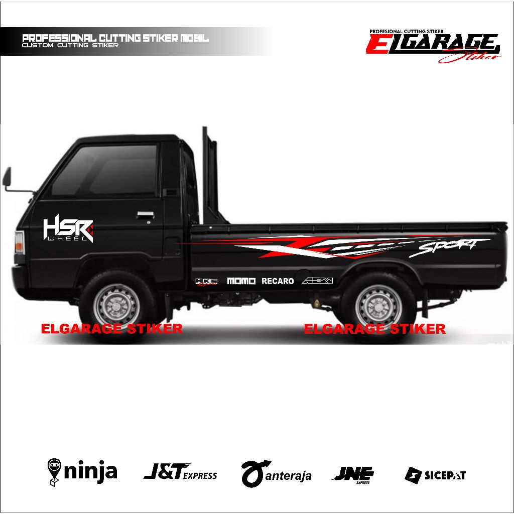 Stiker mobil l300 pick up stiker body samping mobil  mitsubhisi pick up l300