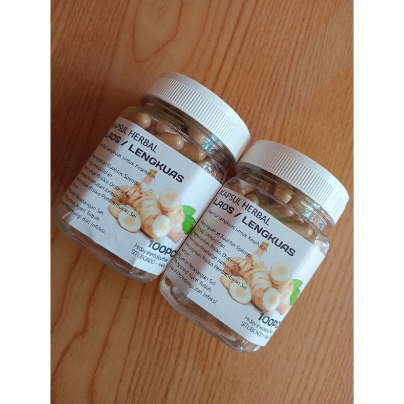 LENGKUAS / LAOS Isi 100 kapsul untuk limpa campak asma bronkitis