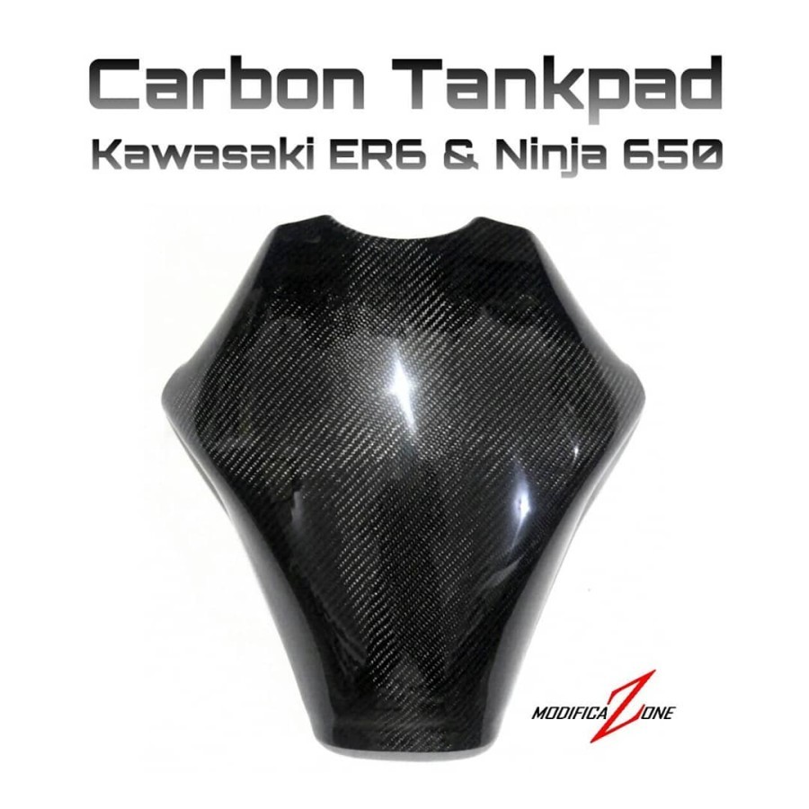 CarbonStar : Carbon Tankpad ER6n ER6f Ninja 650 Modificazone Aksesoris Custom karbon Kevlar Fiber Or