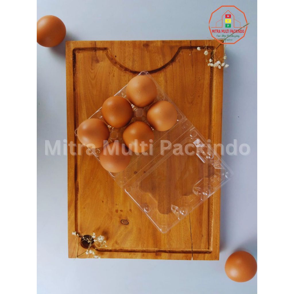 Mika Telur Isi 6 Butir Dengan Pengunci/Lock (isi 50 pcs mika telur)