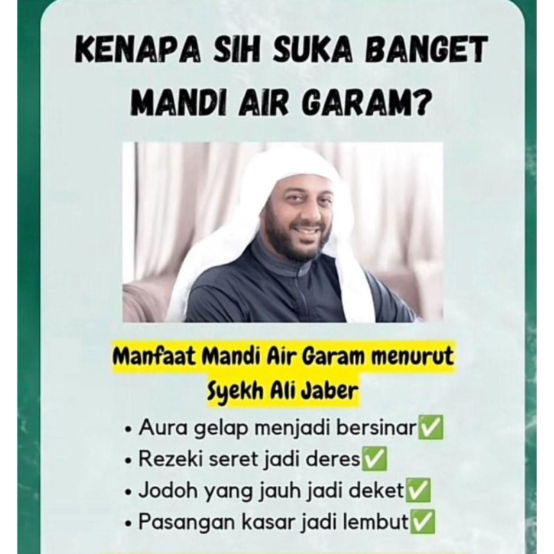 

GARAM WAQIAH ASLI GARAM YANG SUDAH DI RUQIYAH UNTUK SEMUAH KALANGAN TERUTAMA PENYAKIT NON MEDIS