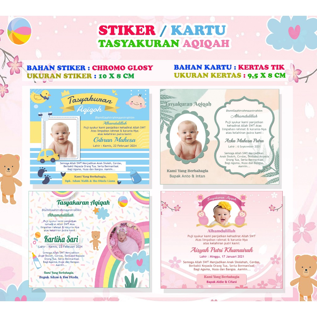 

STIKER BOX AQIQAH / KARTU LABEL AQIQAH / STIKER AQIQAH / LABEL AQIQAH
