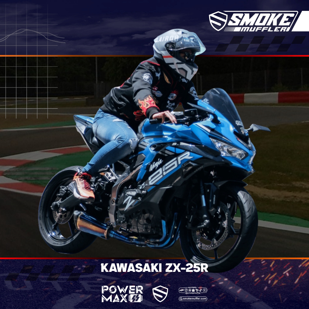 Knalpot Racing ZX25R ZX25RR Underbelly Type SV-1 Original Smoke Muffler Bergaransi