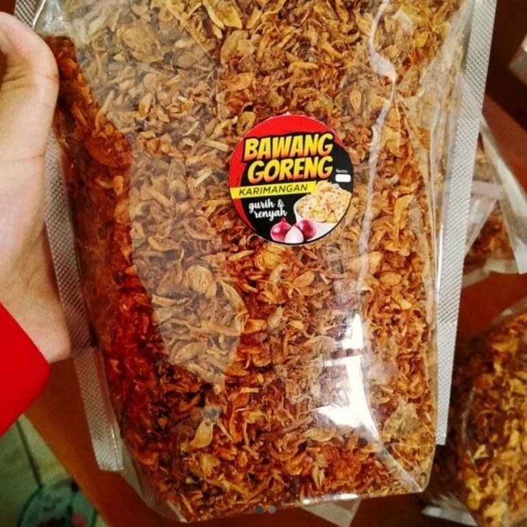 

Brambang Goreng / Bawang merah goreng asli kemasan 200 gram plastik pouch pzwni