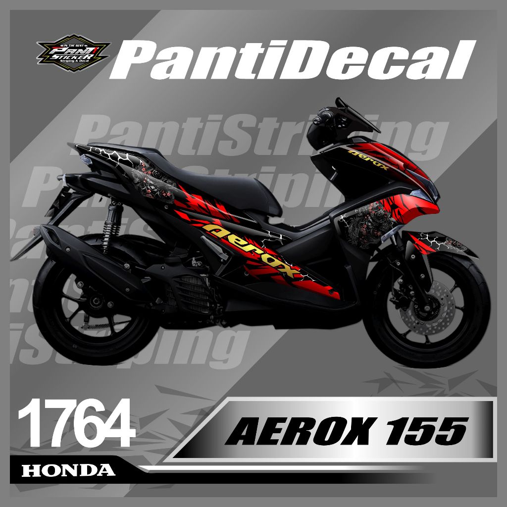 Decal Aerox Old - Motif Samurai Sticker Aerox Samurai Fullbody 2017-2019