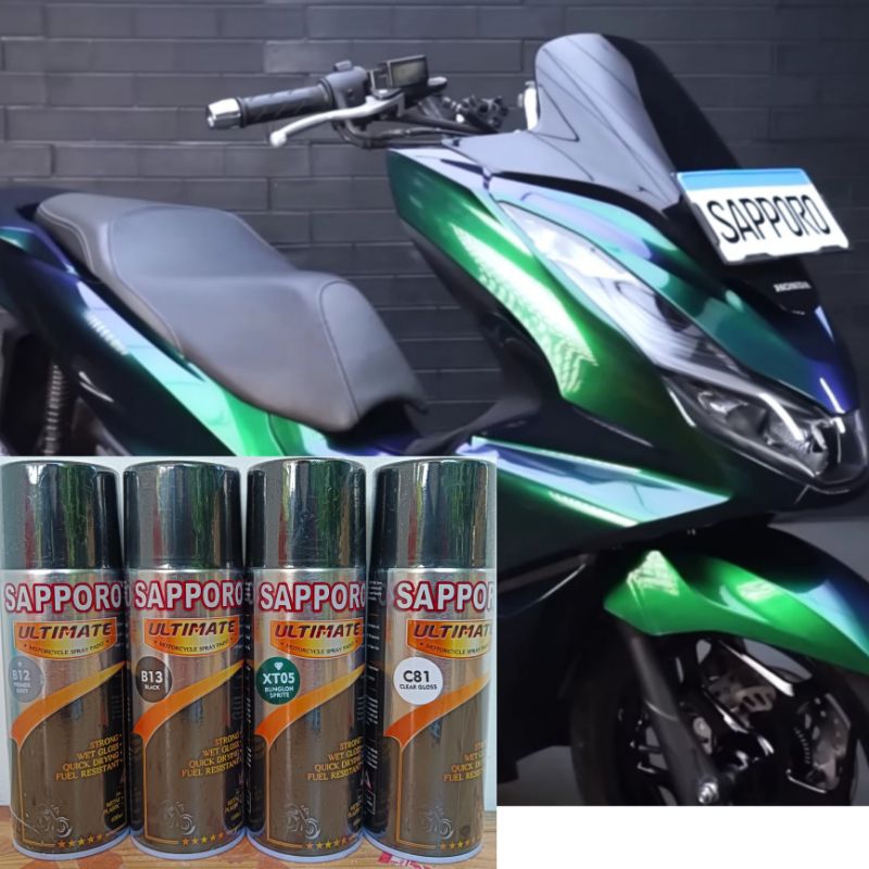 PAKET 4 KALENG pilox pylox cat pilox SAPPORO ULTIMATE 400ML warna bunglon XT05 BUNGLON SPRITE 400ML