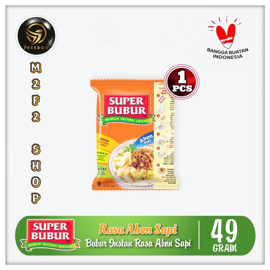 

Bubur Instan Super Bubur Seduh Rasa Abon Sapi - 49 gr (Kemasan Satuan)