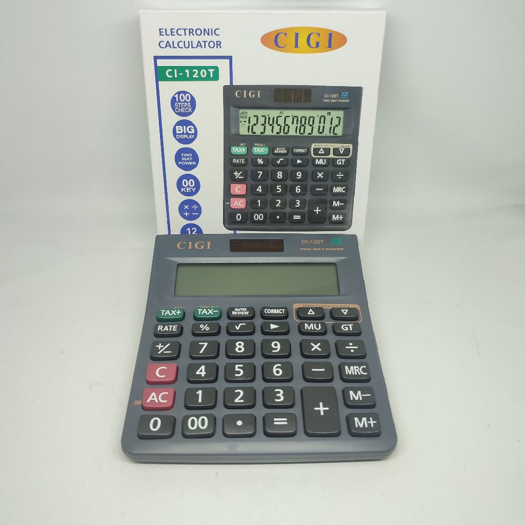 

Calculator CIGI CI-120T | Kalkulator 12 Digit | Kalkulator Dagang, Kasir