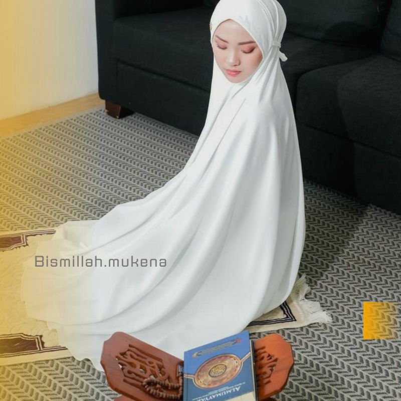 mukena Aisyah, mukena Malaysia dewasa bahan Katun  premium by bismillah.mukena