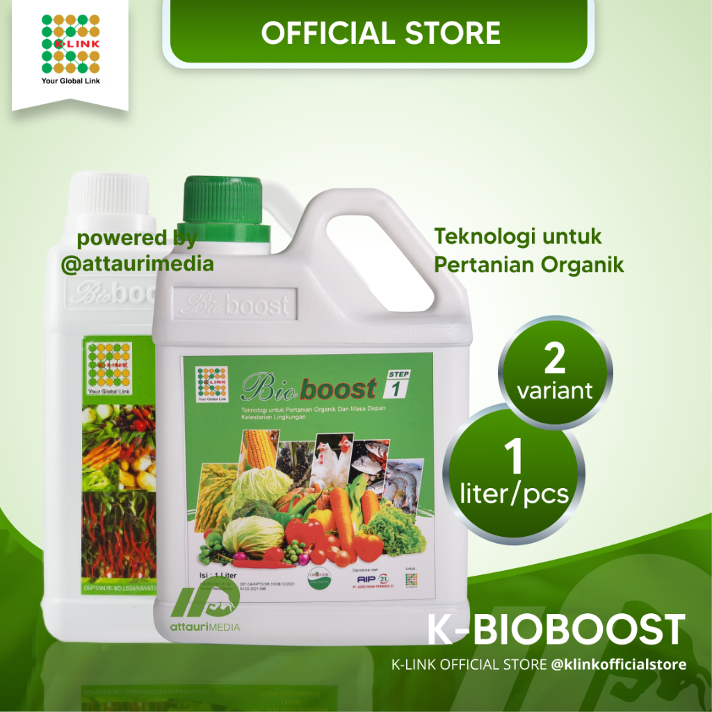 K-Link K-BioBoost Original (1 Liter) (Variant : Bio Boost dan STEP 1) Pupuk Cair Organik Hayati BioB