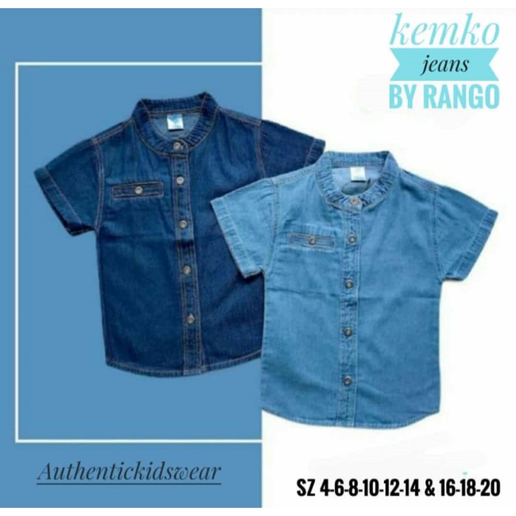 Kemeja Jeans Anak Laki-laki 2-10 tahun - Premium Quality - Baju Anak Laki-laki - Softjeans Tebal Hal
