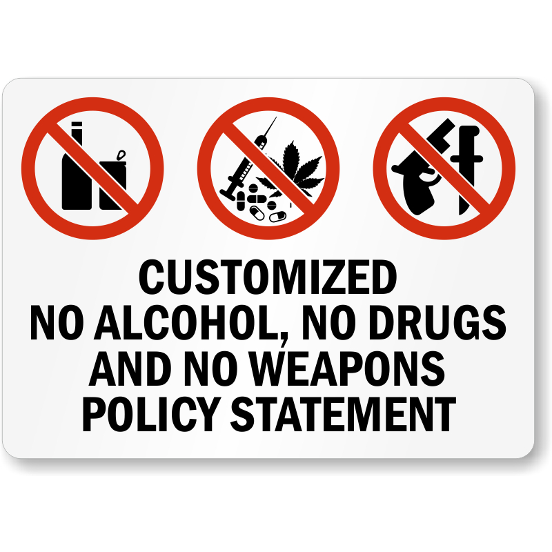 

STIKER VINYL NO ALCOHOL, NO DRUGS, NO WEAP