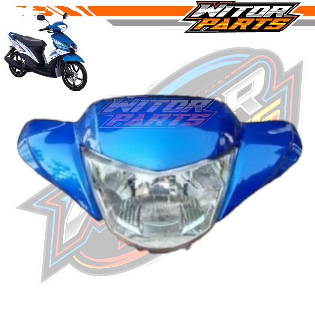 Batok Kepala Depan Mio GT + Reflektor Lampu Depan Biru / Batok Kepala Depan + Reflektor Mio GT Warna