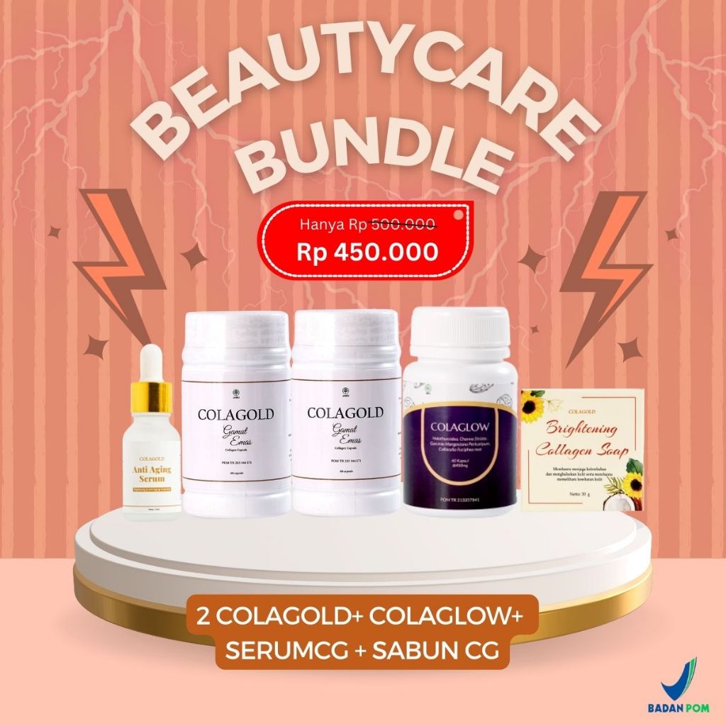 BEAUTYCARE BUNDLE 2 PCS COLAGOLD - COLAGLOW - SERUM COLAGOLD - SABUN COLAGOLD Kapsul Colagen Gamat E