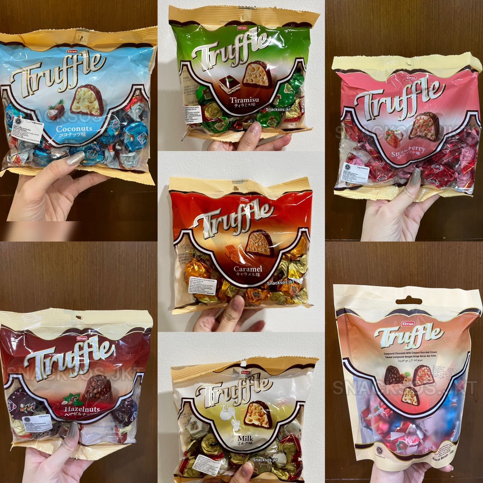 

Terl4ku. ELVAN TRUFFLE CHOCOLATE COCONUT / HAZELNUT / STRAWBERRY / ASSORTMENT / MILK / CARAMEL / TIRAMISU [116]