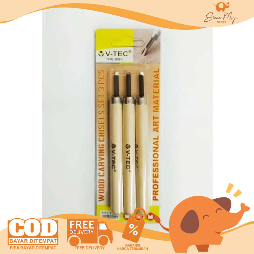 

V-TEC Pisau Ukir 2003 1 Set isi 3pcs Wood carving