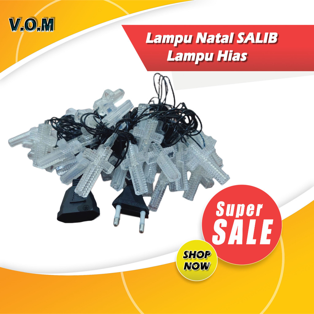 Lampu Natal SALIB Lampu Hias Tumblr 0598