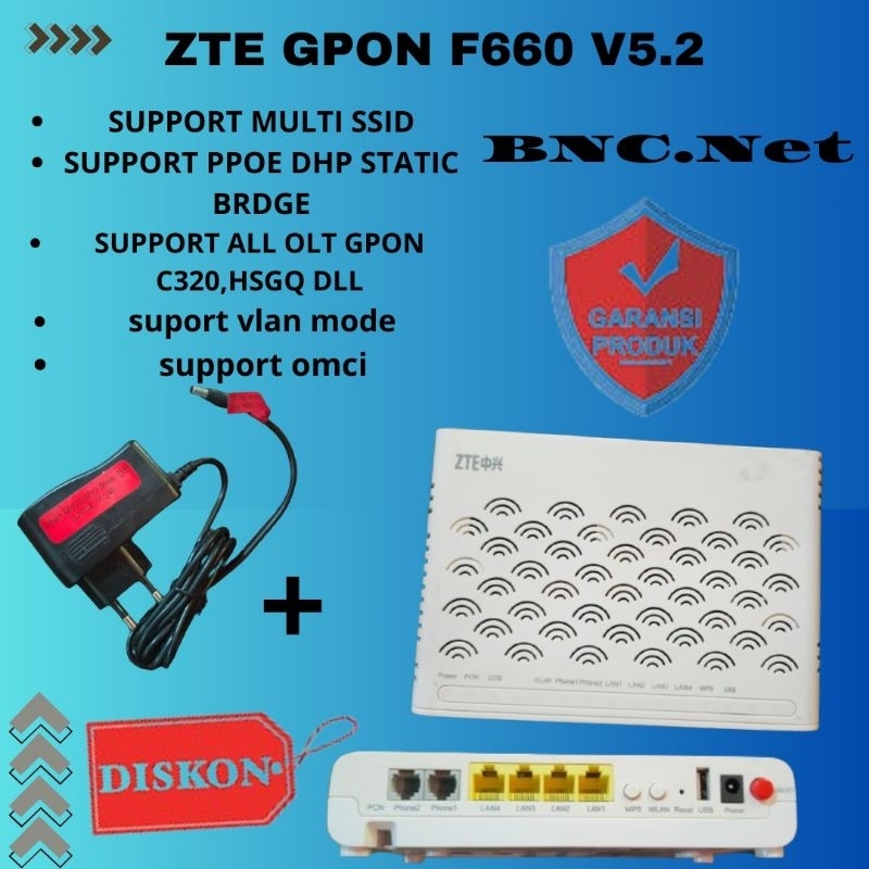 Modem ZTE GPON F660 v5.2 Multi Ssid
