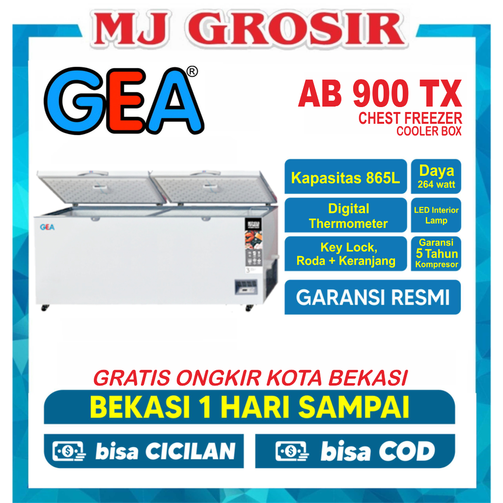 GEA AB 900 TX CHEST FREEZER BOX AB900TX 900 L LEMARI PEMBEKU 900 LITER