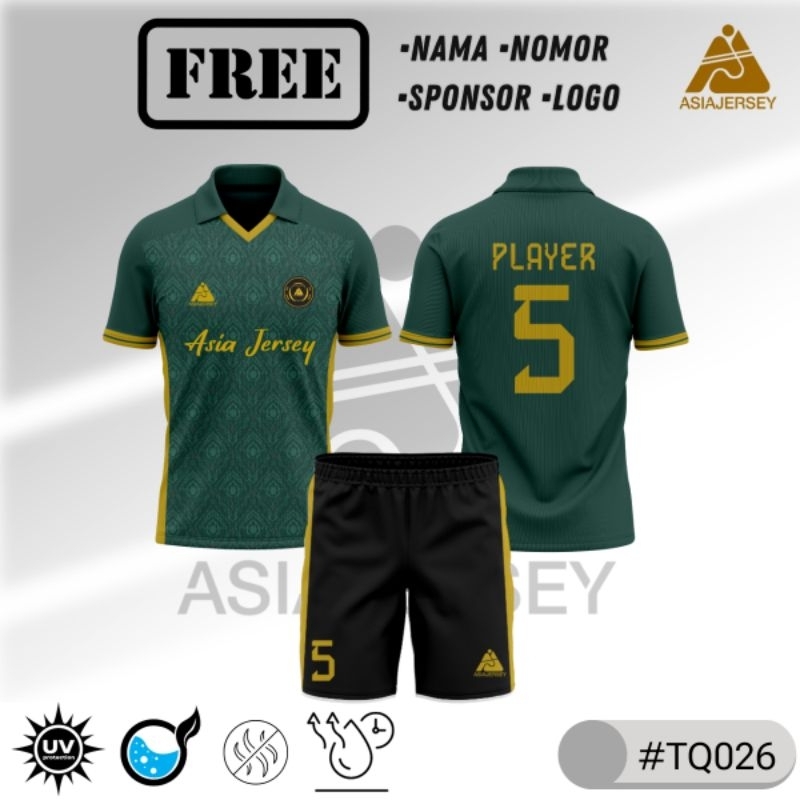 Baju bola futsal custom voli basket jersey printing free nama nomor sponsor TQ026
