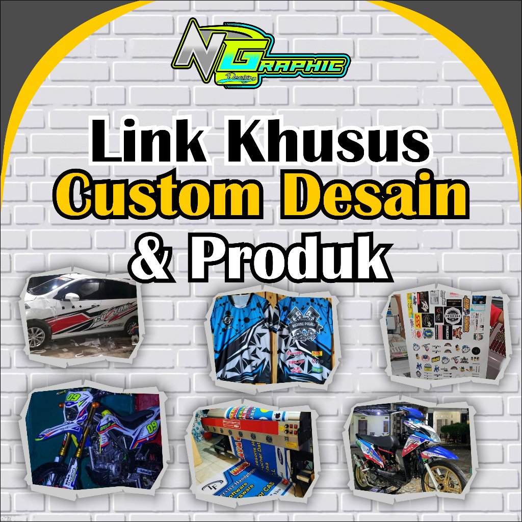 Link Khusus Desain Custom Request Atau Harga 50ribu-150ribuTambahan Dalam Produk Stiker Banner DLL