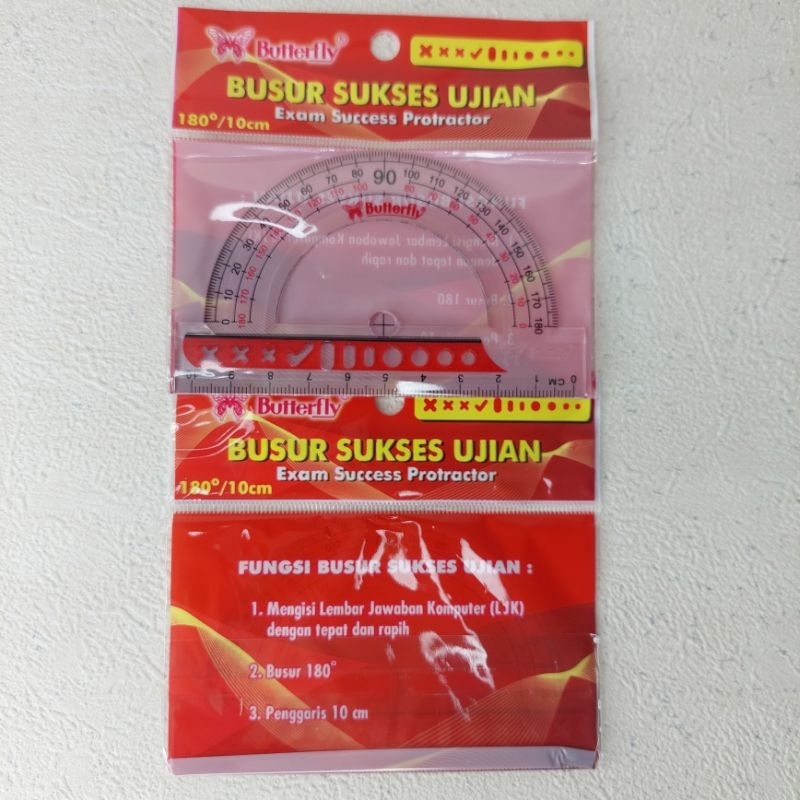

Penggaris busur BUTTERFLY 180 /10 CM SUKSES UJIAN /SATUAN