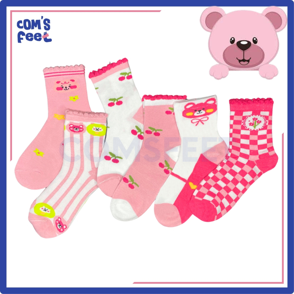 COMSFEET - Kaos Kaki Anak Motif Karakter Lucu Ukuran PAUD /TK &amp; SD Kaos Kaki Anak Laki laki dan Perempuan Usia 1 sampai 4 tahun