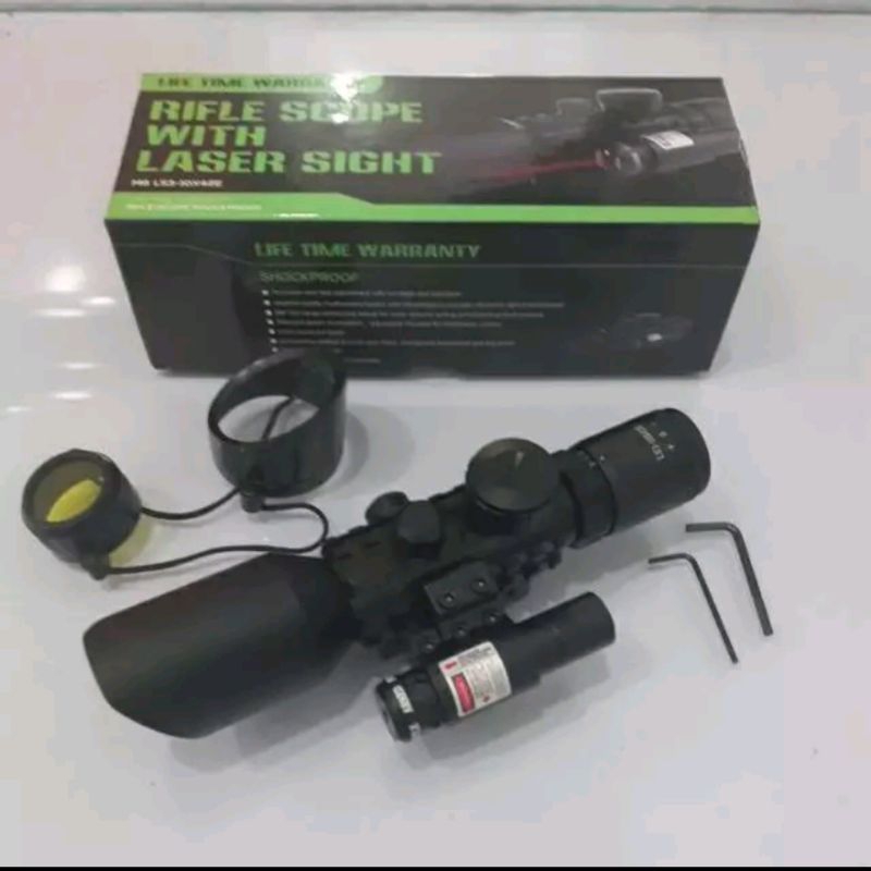 Teleskop + laser M9 LS 3-10 x 42E