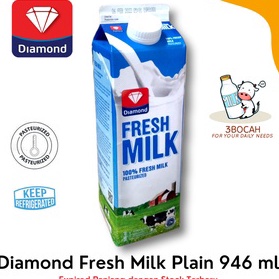 

DCDV9593 ORIGINAL% PROMO TERMURAH! Diamond Fresh Milk PLAIN 946 ml - KEMASAN ULIR