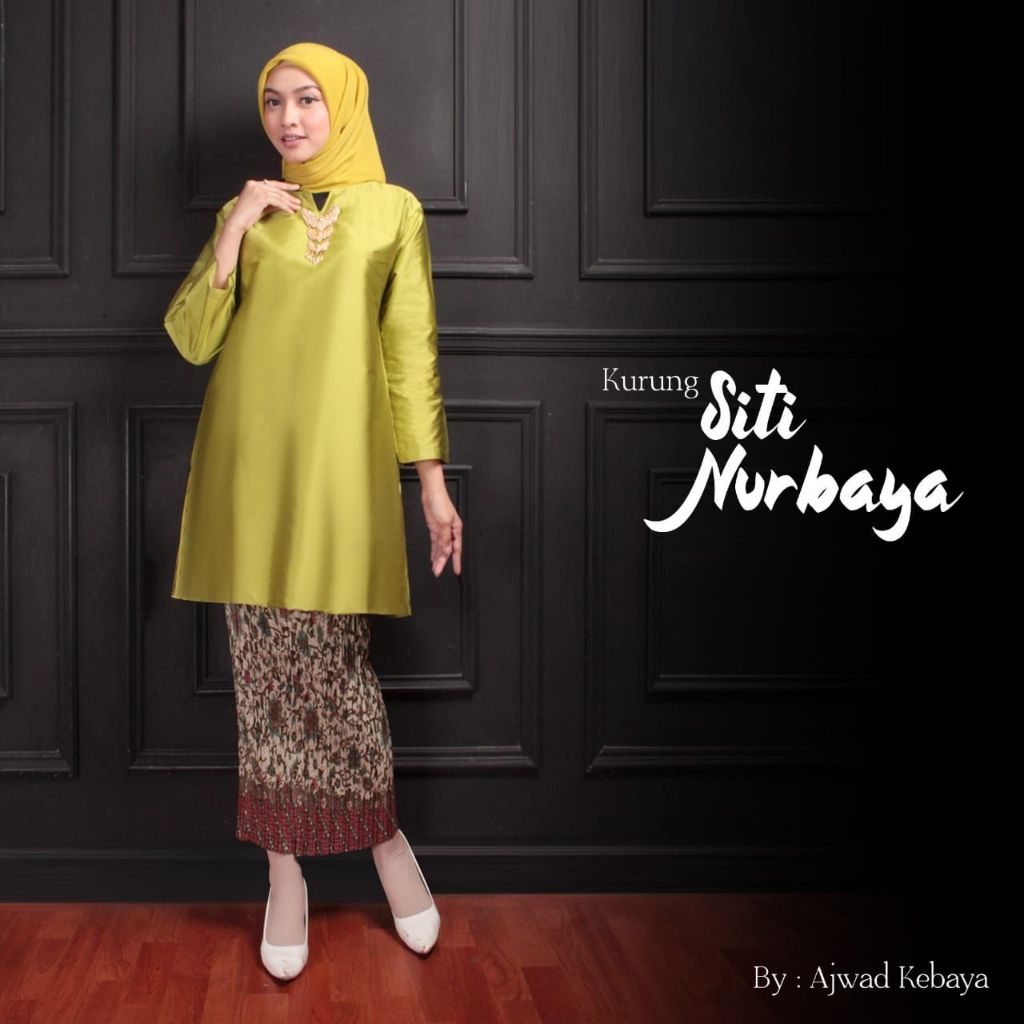 Setelan Tunik Bahan Tafeta(FREE HIJAB)/Kebaya siti nurbaya/ Kebaya Tradisional/Kebaya Pesta