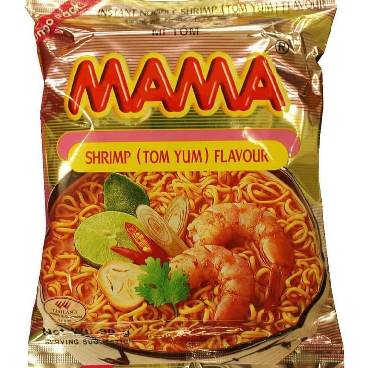 

JSQB1082 Terbaru MAMA SHRIMP Tom Yum 90g Mie instan Asli Thailand Mi Tomyum Tomyam