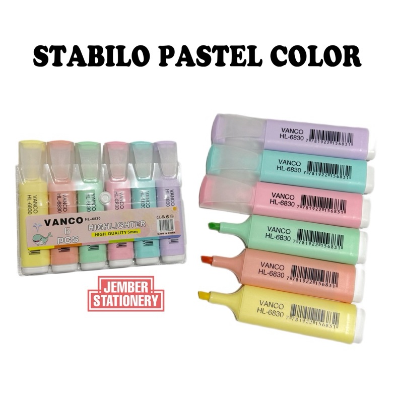 

T3rl@ku. (6pcs) Stabilo Vanco Pastel Color [16]