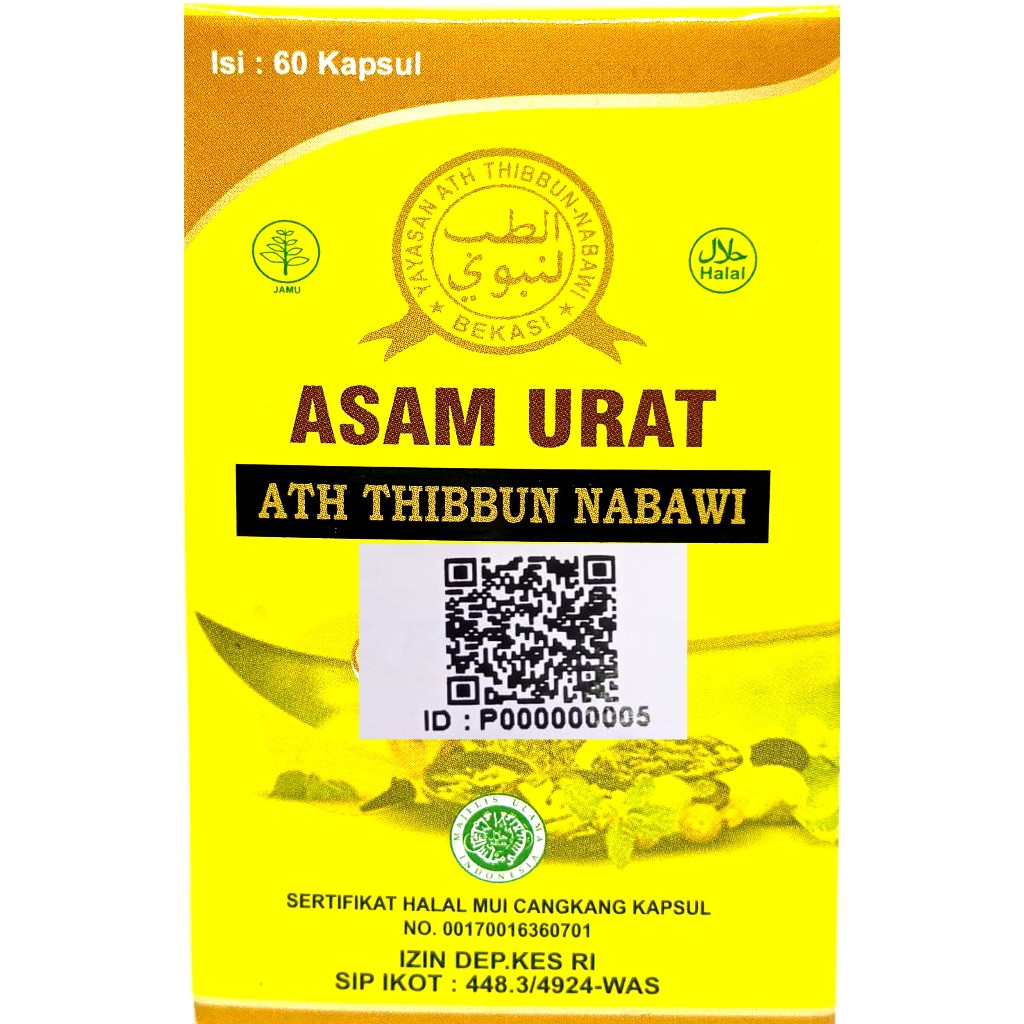 asam urat super asli dengan QRCode