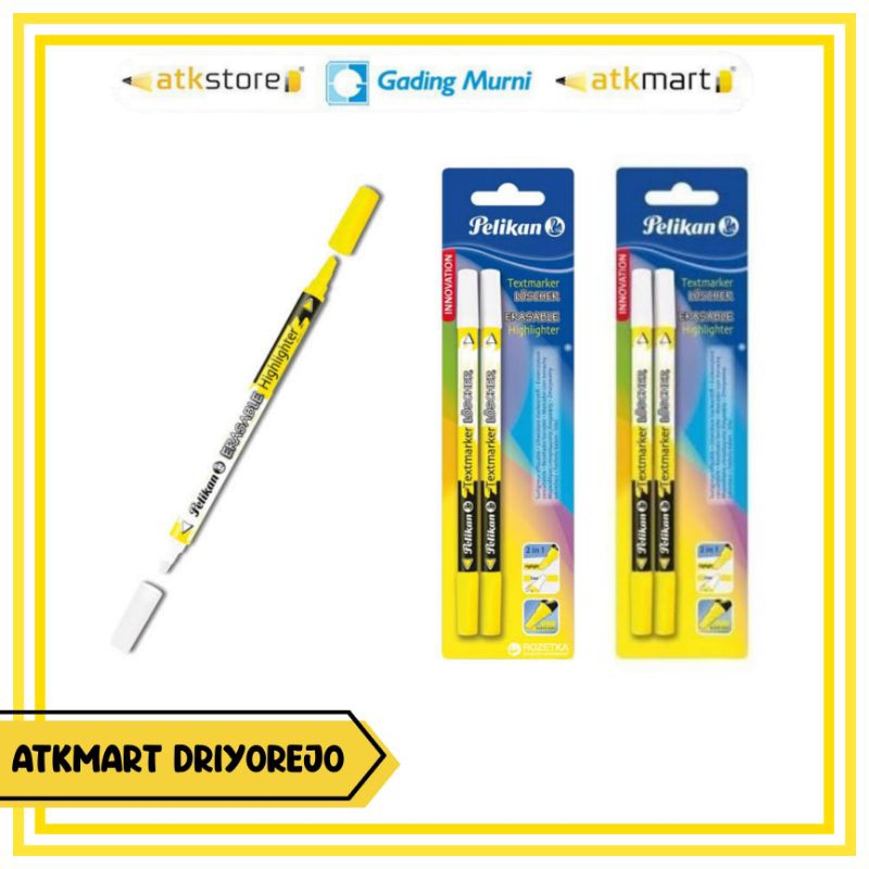 

PELIKAN HIGHLIGHTER ERASABLE ( 2 SISI )