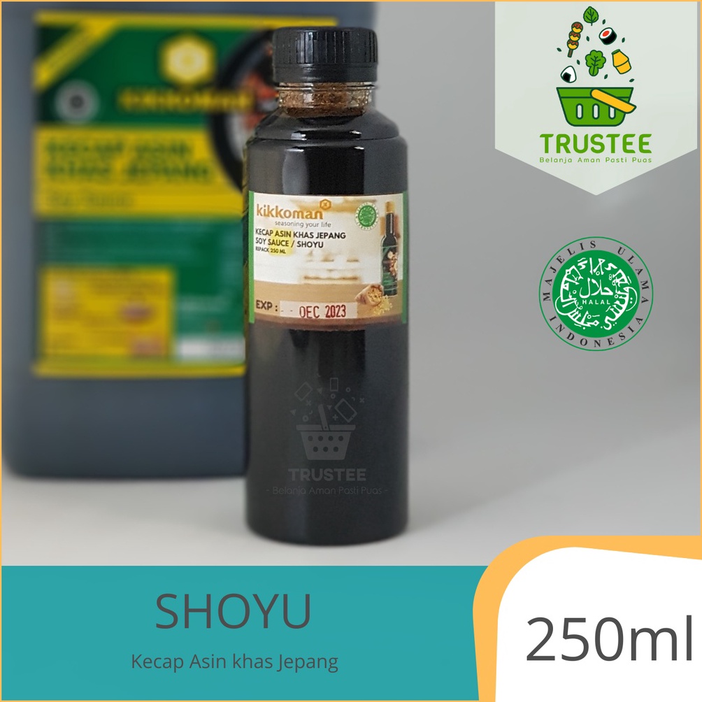 

6QWQB Kikkoman SHOYU / Soy Sauce / Kecap Asin Khas Jepang Halal 250ml sushi ramen tsuyu BPL 92