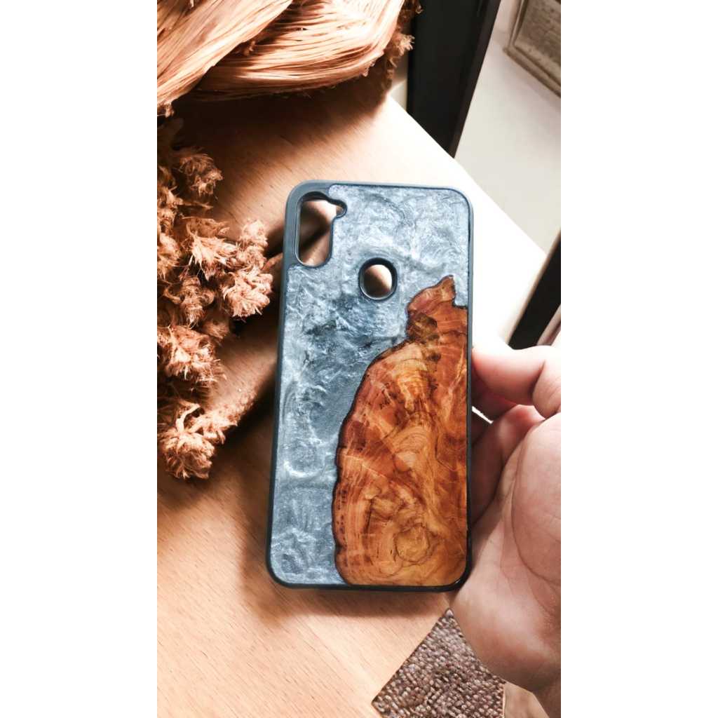 Wood Resin Case Android – Casing Kayu Handmade Unik (Vivo, Xiaomi, Samsung, Oppo)
