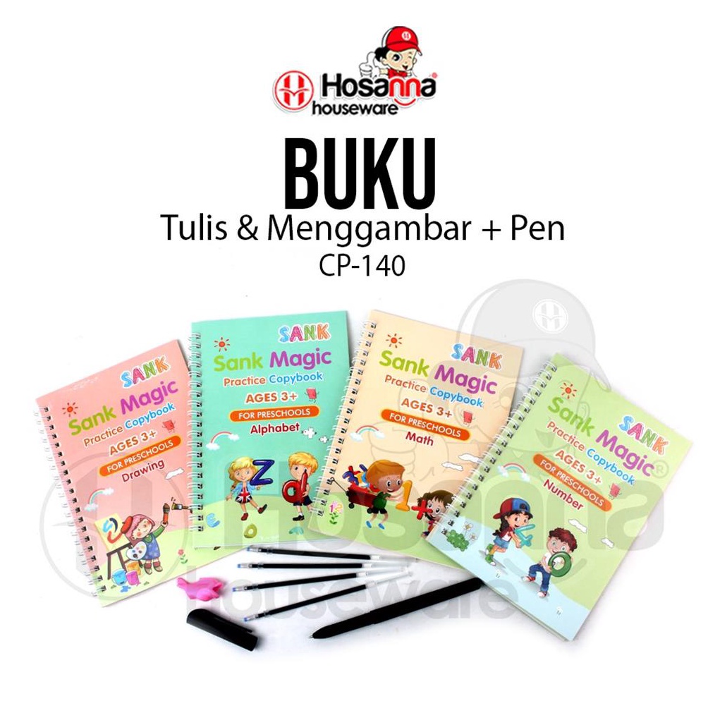 

Terk!!ni Buku Belajar Set 4in1 + Pen / Drawing Book / Sank Magic Copybook Must Get it