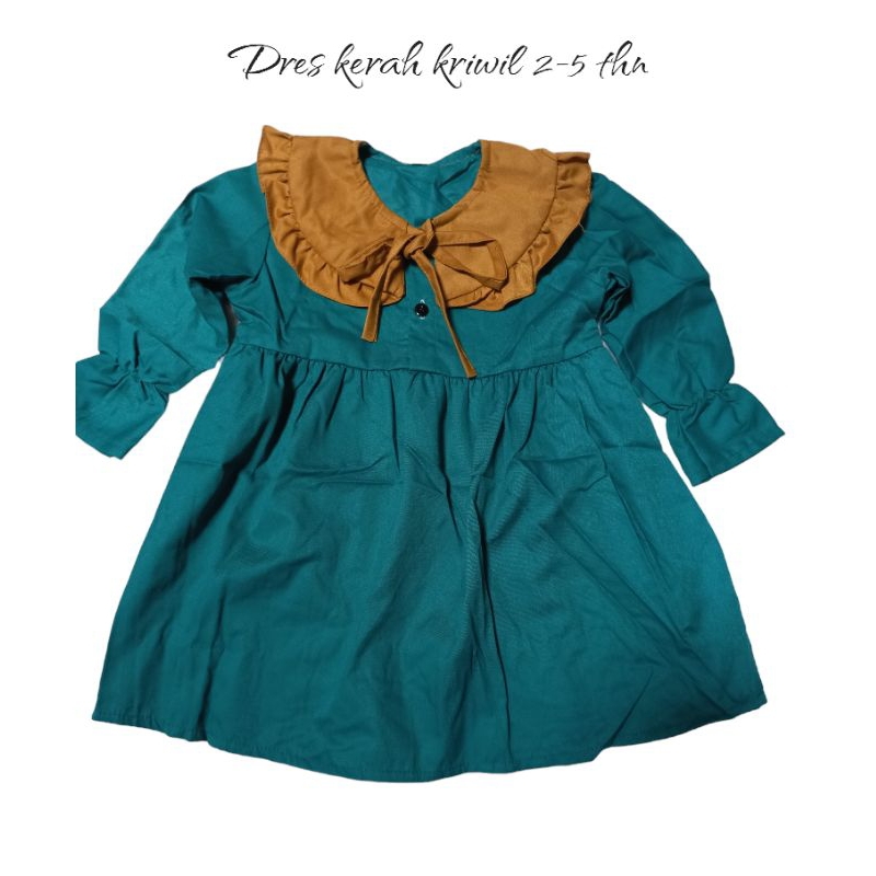 DRES ANAK KERAH KRIWIL/BAJU ANAK PEREMPUAN/LALUCU