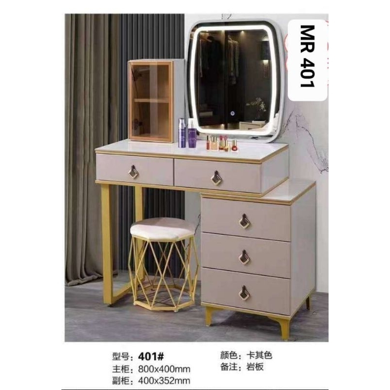 Meja Rias 401 Vanity Dressing Table Minimalis Import Khusus Palembang