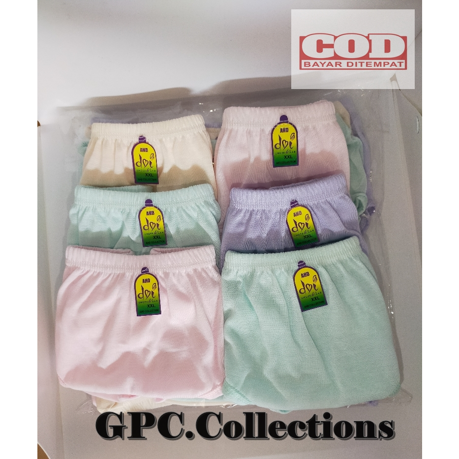 yuh 6 Pcs Celana Dalam Wanita Dewasa Polos / CD Wanita Dewasa / Cangcut Wanita Dewasa Polos