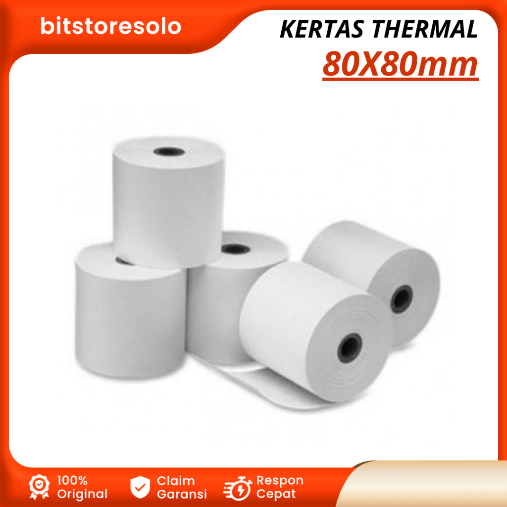 

Kertas Struk Kasir Printer Thermal Iware 80x80mm Paper Roll 80 x 80 mm Gold