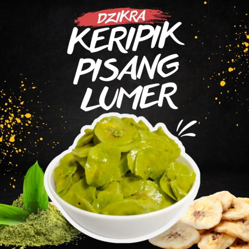 

Dzikra Snack - Makanan ringan keripik pisang lumer rasa matcha renyah enak