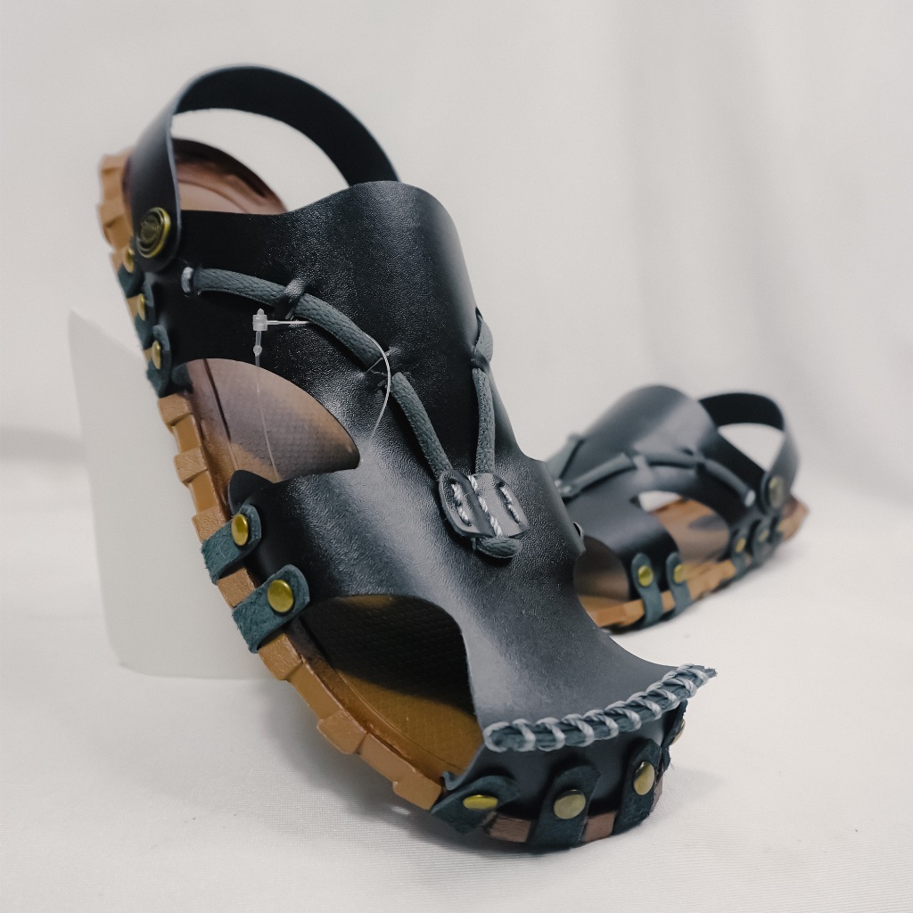 Sandal Pria Terbaru Model Indian Selop Slide Tali Belakang Sandal Cowok Keren Santai Jalan Kondangan